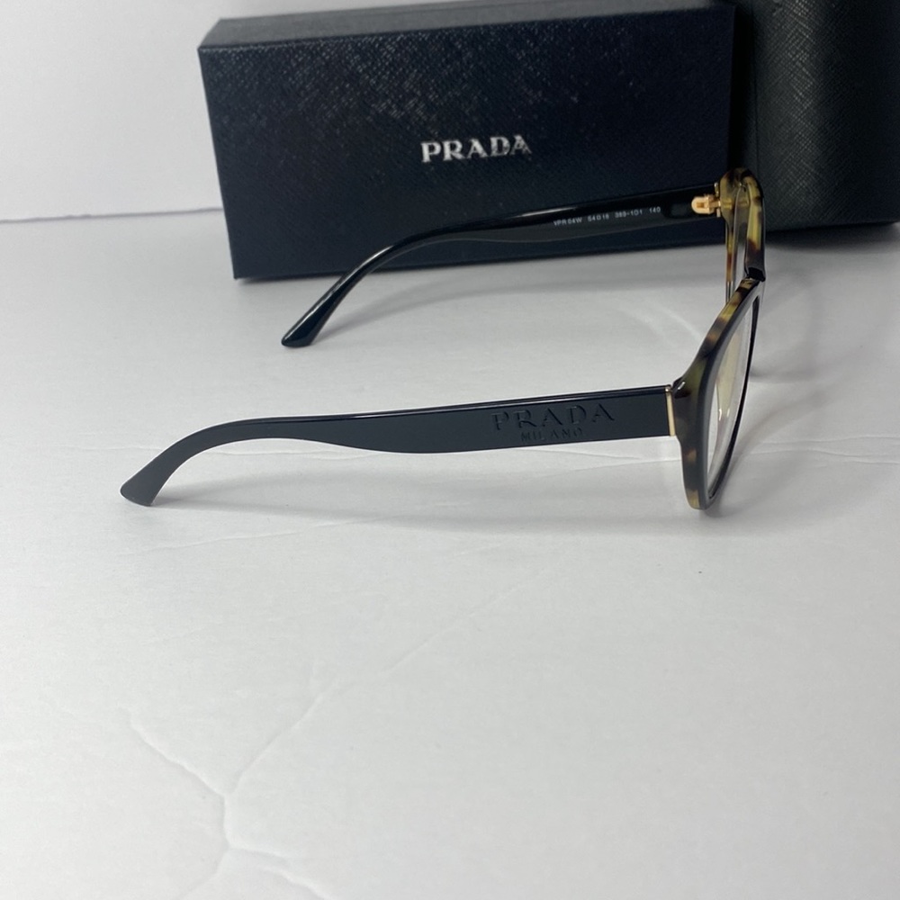 New Prada Sexy Women Black Havana Cat-Eye Eyeglasses - Picture 6 of 13